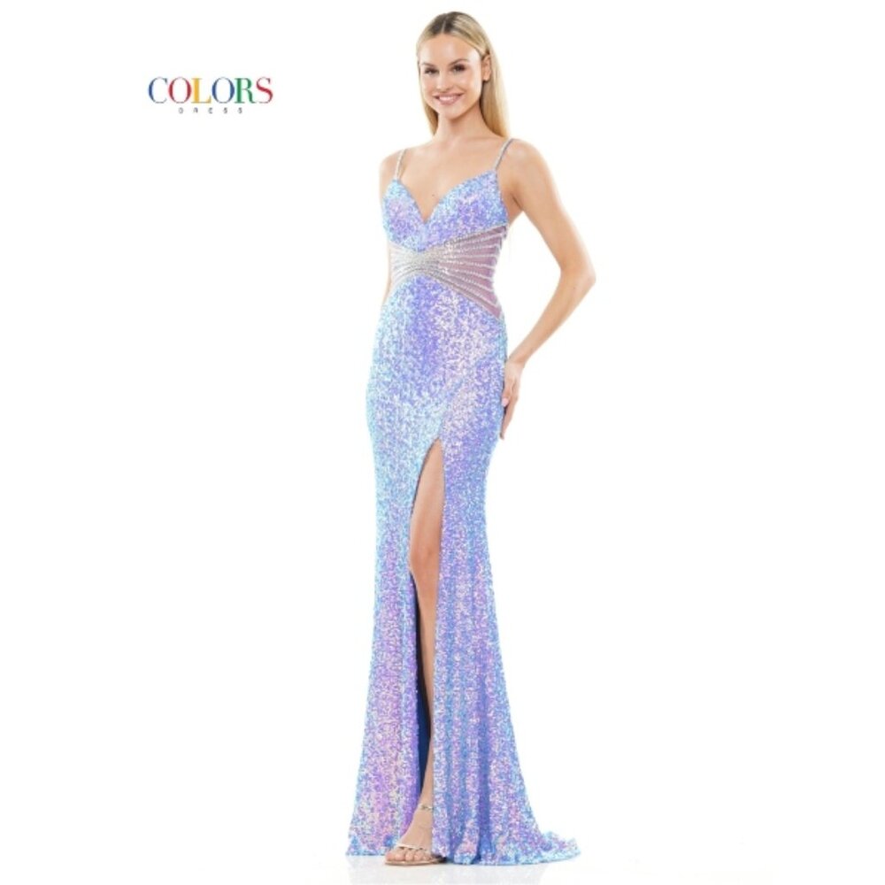 NEW Lilac Sequin Prom Dress Size 12